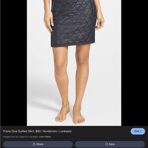 Prana Diva Quilted Black Skirt activewear Gorpcore outdoor Y2K yoga  medium